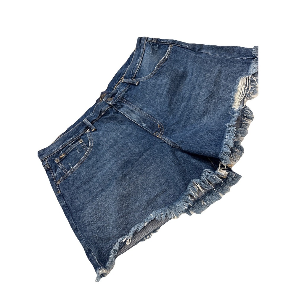 NWOT Polo Ralph Lauren‎ Womens Shorts Dark Blue 34 Sophia Cut Off Denim